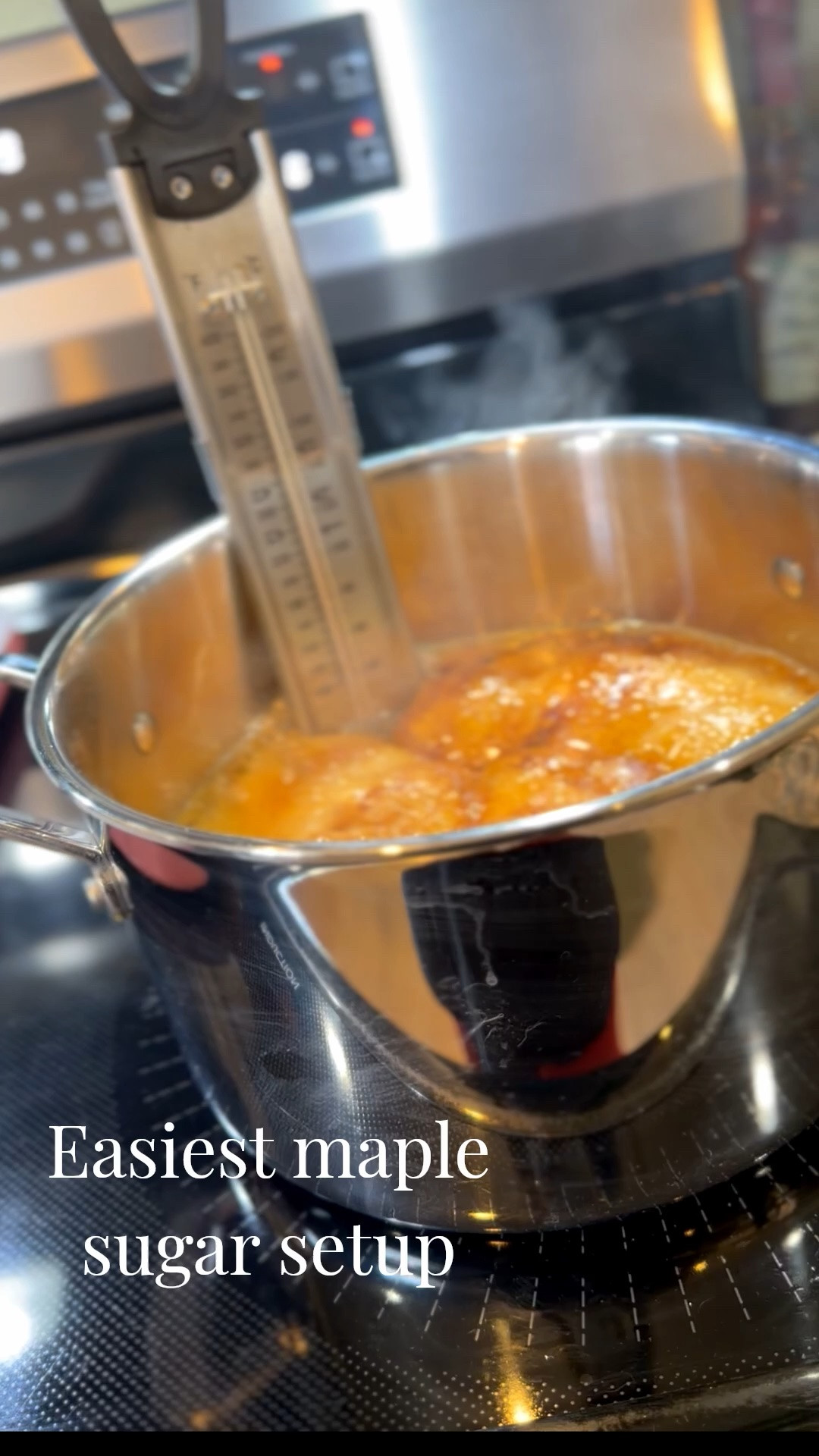 The ultimate setup for making maple sugar! A stainless steel stockpot (always look for tri ply so that the sides do their job to hold in heat), and a candy thermometer to help you track the heat progression!

#LTKdayinmylife #LTKfoodie #LTKmorningroutine