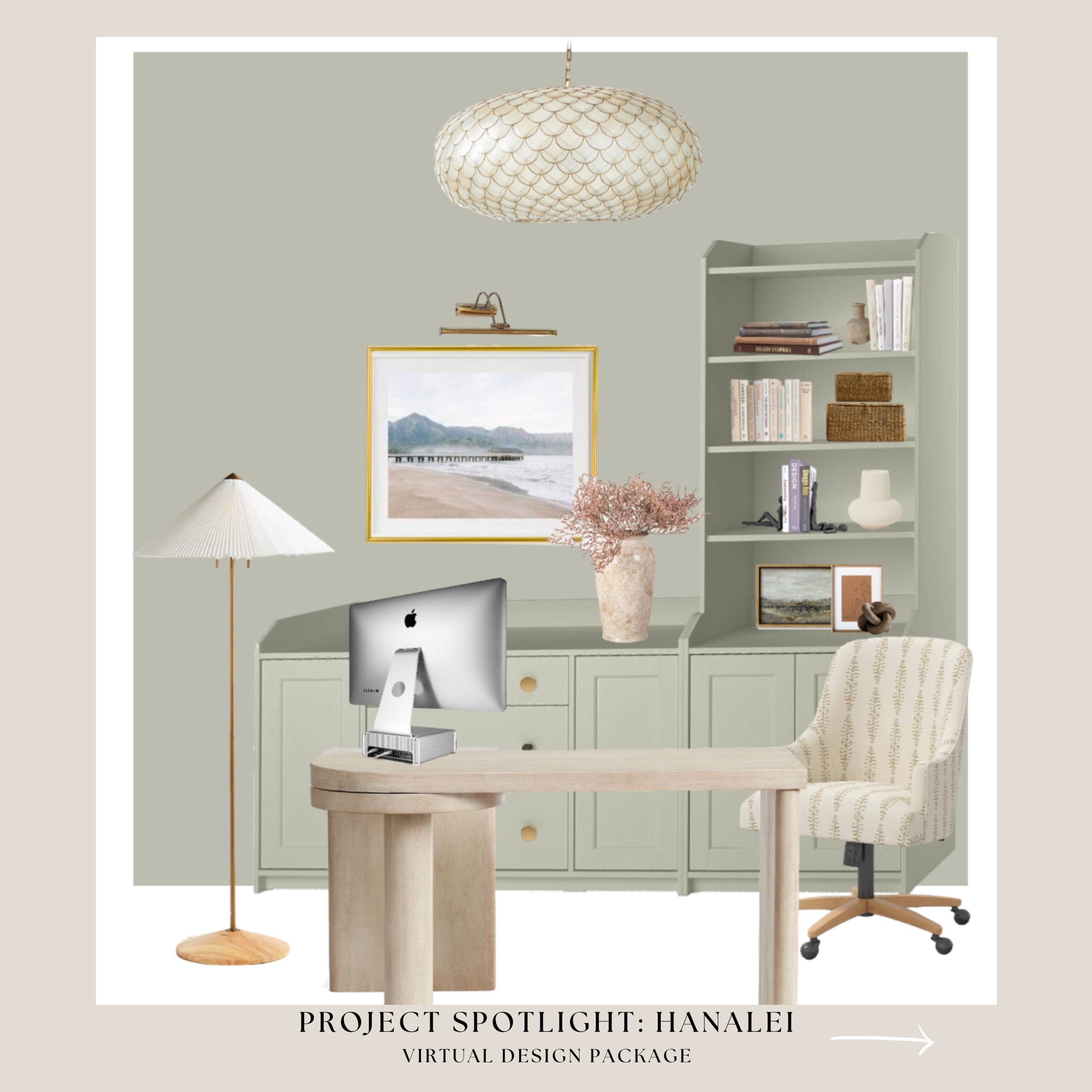 Transitional romantic home office ideas, soft, sage, cabinets
Target study chair, studied desk, floor lamp. 
Romantic Modern translational Home office . 

#LTKhome