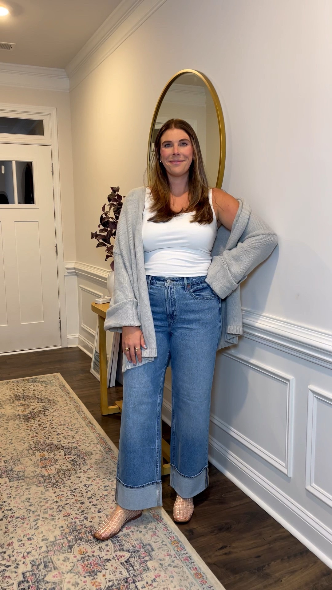 Old navy and Amazon for the win! Such a cute summer to fall transition outfit! I’m obsessed! I’m a size 12/L/XL and 5’9 for reference! #jeans #tallgirlstyle #fallfashion 

#LTKFallSale #LTKMidsize #LTKTall