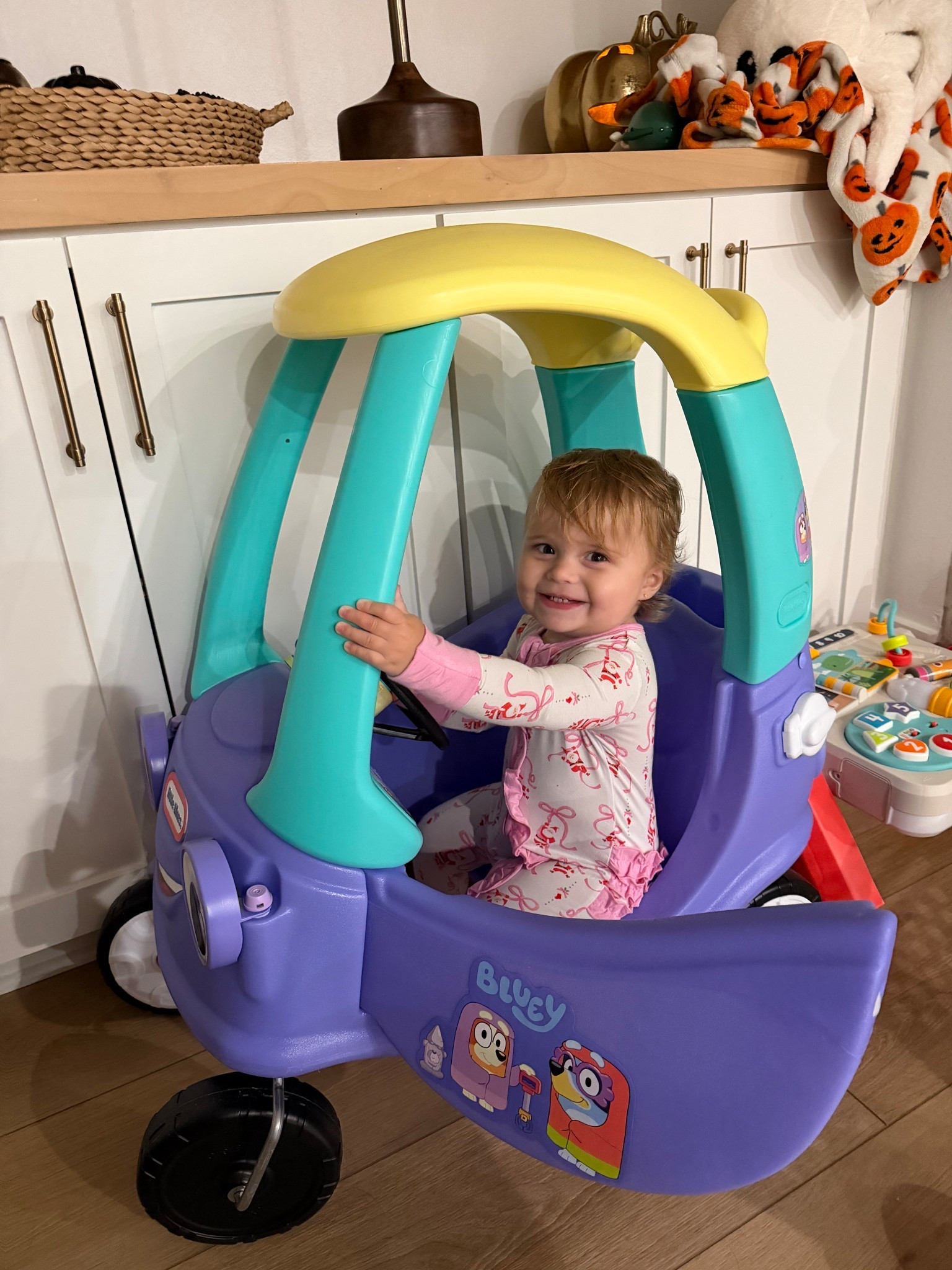 Girl claimed in here all on her own! She loves her Little Tikes Bluey car. Shes starting to move it herself now and it’s so cute. 

#LTKGiftGuide #LTKBaby #LTKKids
