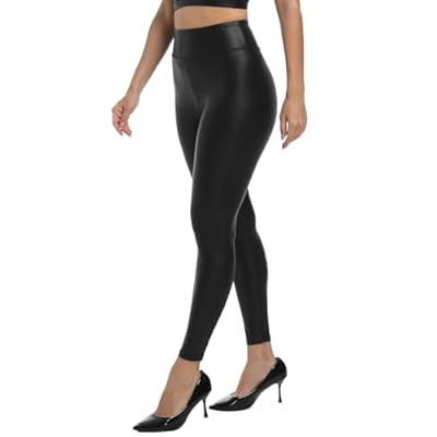 Hody Lovy Womens Faux Leather Leggings Pleather Pants Compression Dressy High Waist Fall Leggings | Amazon (US)