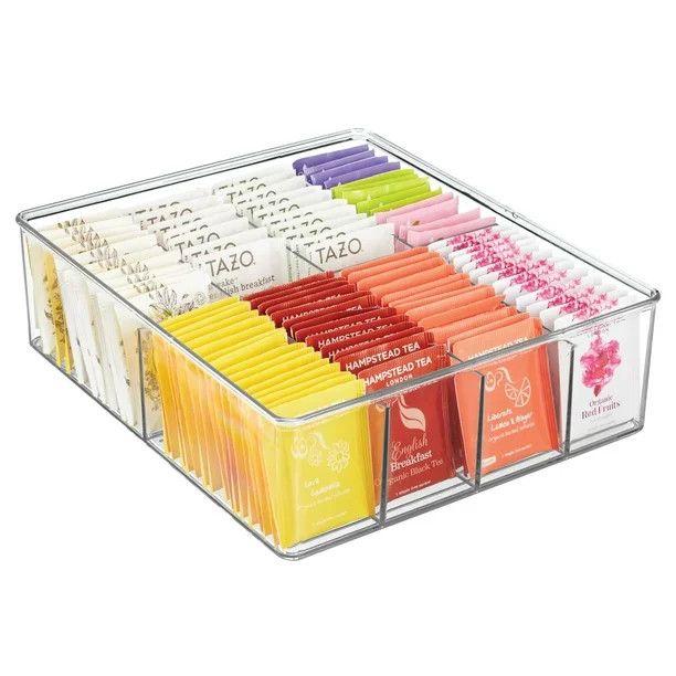 mDesign Plastic Extra Wide Storage Organizer Bin Box for Kitchen, Pantry, Cabinet, Countertop - T... | Walmart (US)