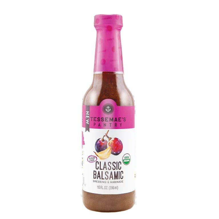 Tessemae's Organic Classic Balsamic Vinaigrette Salad Dressing and Marinade, 10 fl oz, Vegan, Sug... | Walmart (US)