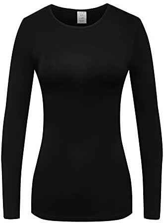 OThread & Co. Women's Long Sleeve T-Shirt Comfy Underscrub Tee Basic Stretch Layer | Amazon (US)