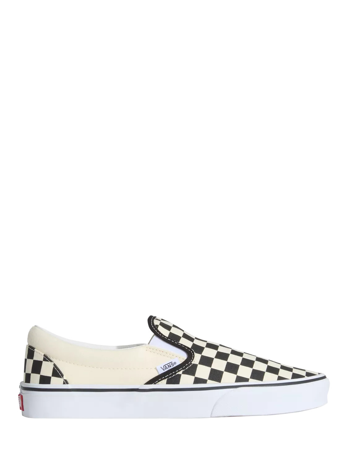 Vans Classic Slip-On Trainers, Black/White | John Lewis (UK)