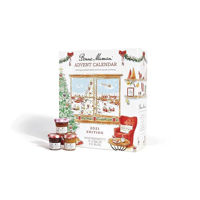 Bonne Maman 2021 Limited Edition Advent Calendar, with 24 mini fruit spreads and honey | Amazon (US)