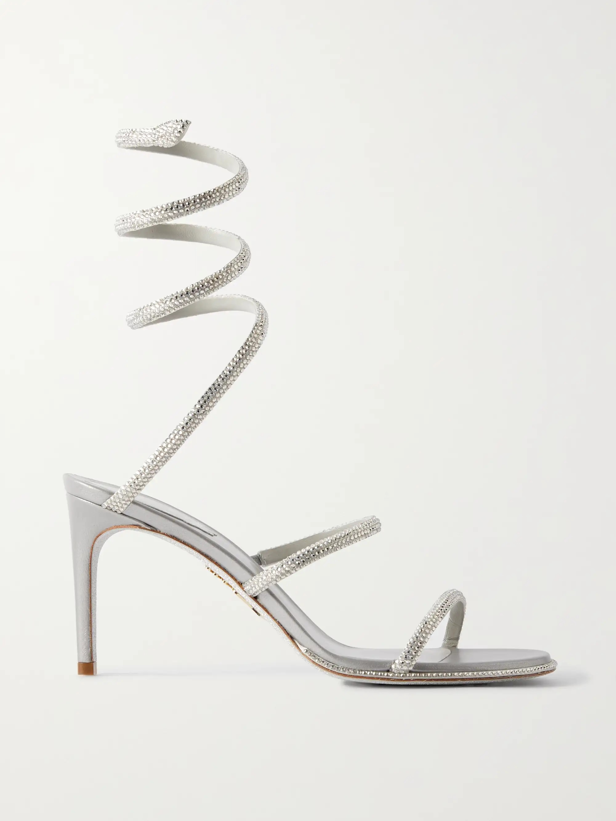 Cleo crystal-embellished satin sandals | NET-A-PORTER (UK & EU)