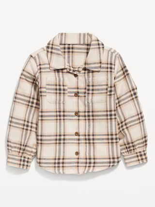 Long-Sleeve Plaid Pocket Shirt for Toddler Girls | Old Navy (US)