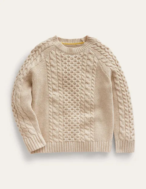 Heritage Cable Jumper - Ecru | Boden (UK & IE)