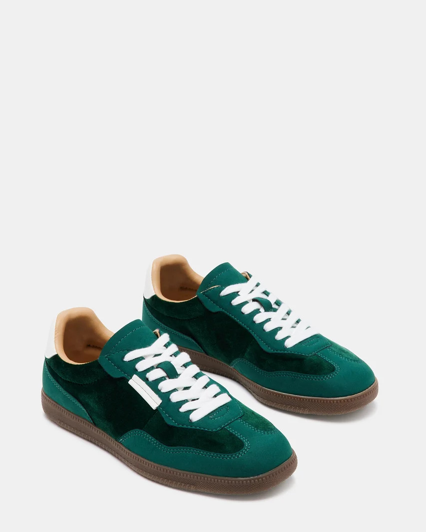 EMPORIA Green Low-Top Lace-Up Sneakers | Women's Sneakers | Steve Madden (US)