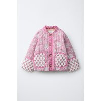 Zara - Floral Patchwork Padded Jacket - Pink - 1½ Years (33,9 Inches) - Kids | Zara US