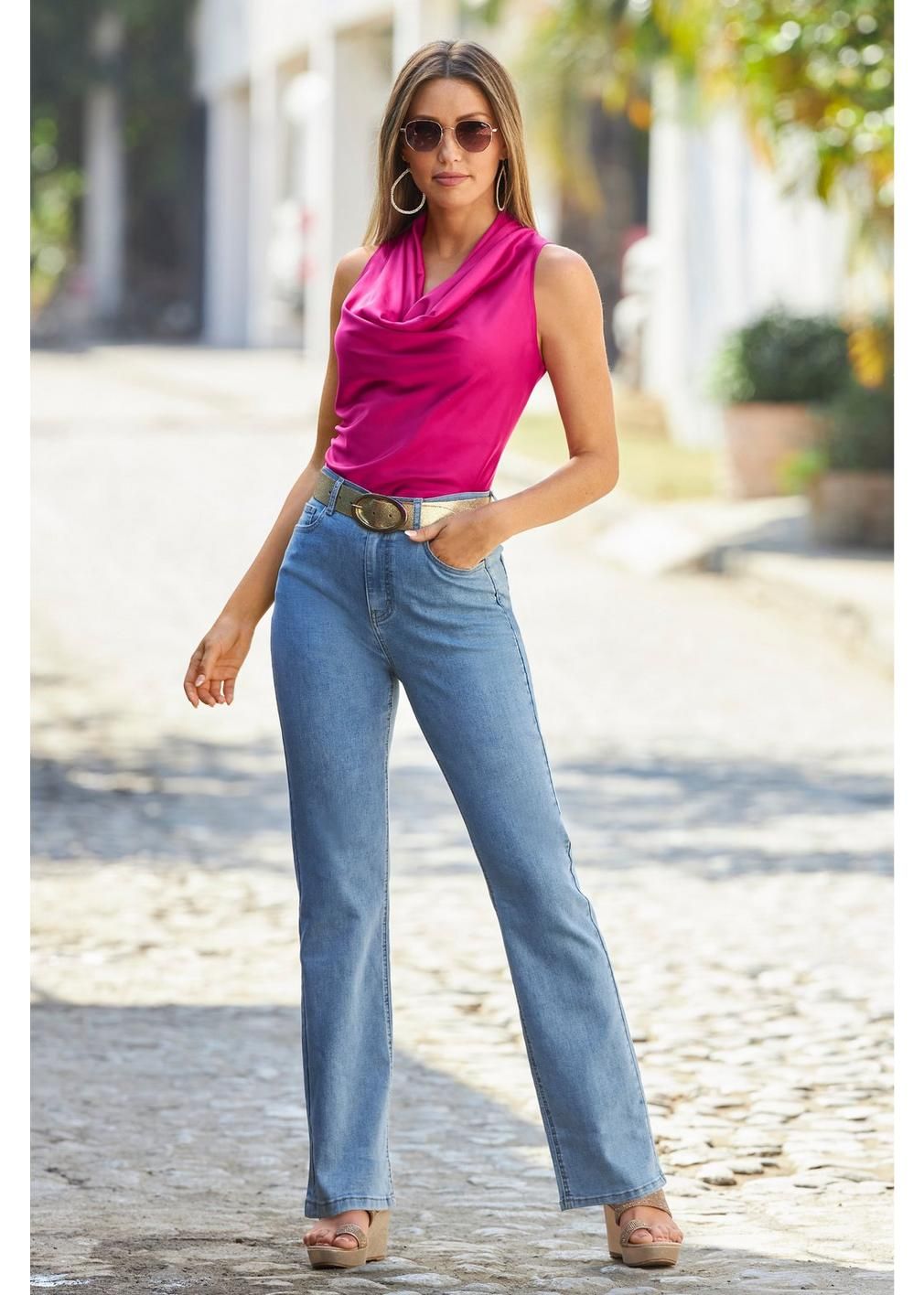 Proper Stretch Wide-Leg High-Rise Jeans | Boston Proper