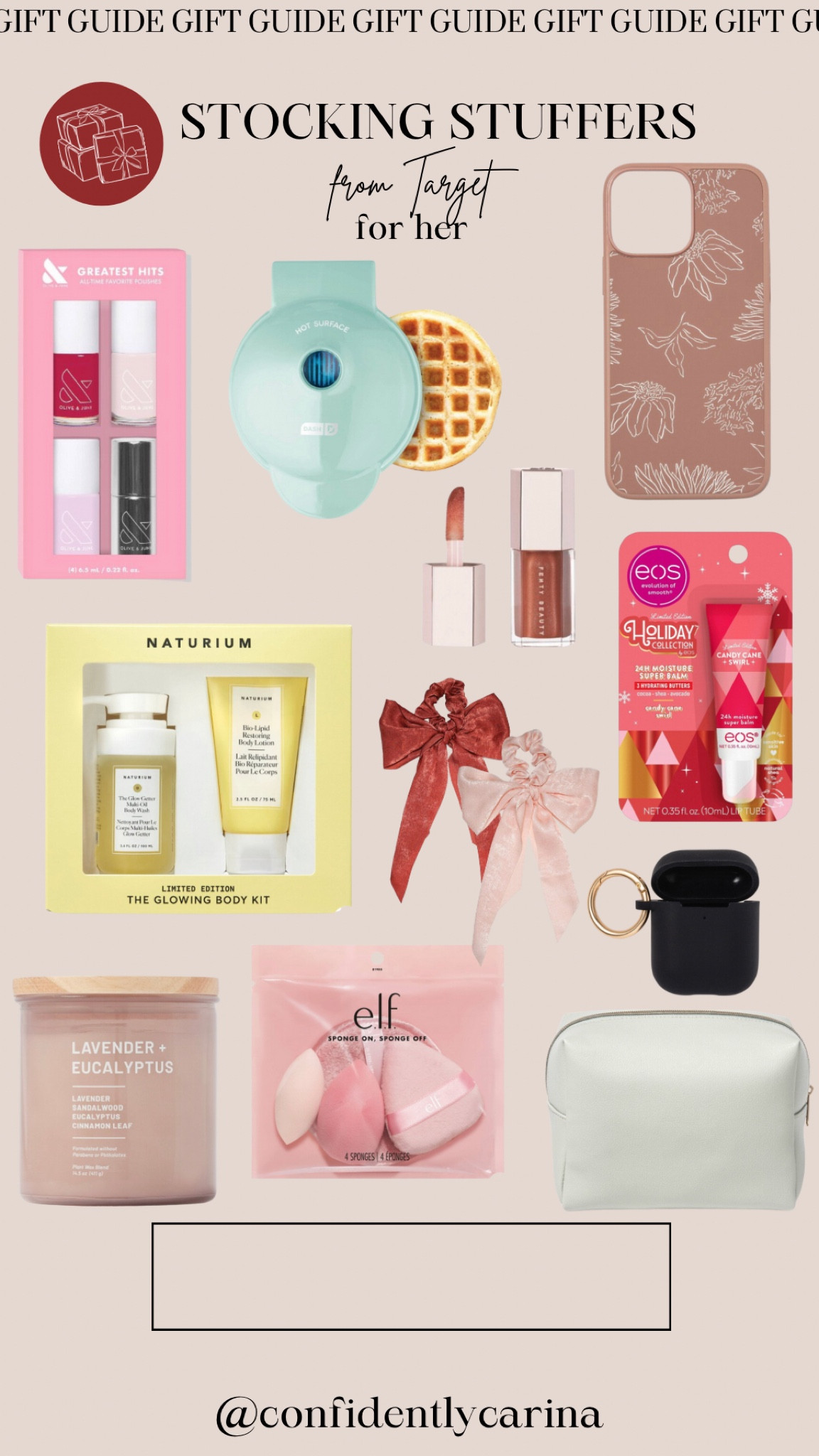 @confidentlycarina sharing stocking stuffer ideas for her from Target! All super affordable and so cute 🤍🎄🎅🏼✨ 

Gift guide, gift guide for her, stocking stuffers, stocking stuffer ideas for her, Christmas gifts for her 

#LTKHoliday #LTKGiftGuide #LTKSeasonal