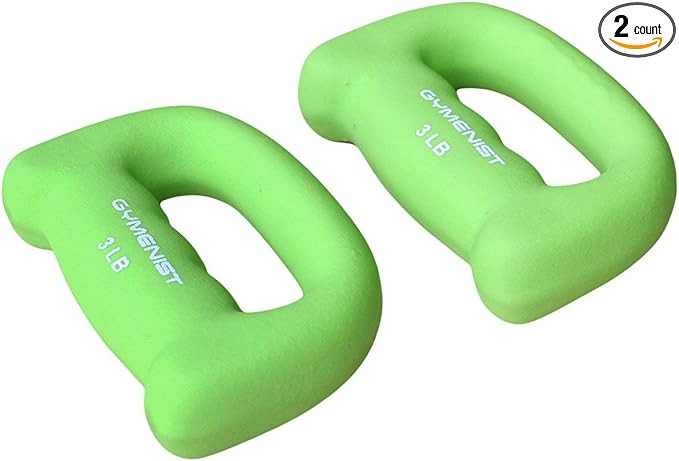 GYMENIST Set of 2 Hand Shaped Neoprene Exercise Workout Jogging Walking Cardio Dumbbells Pair | Amazon (US)