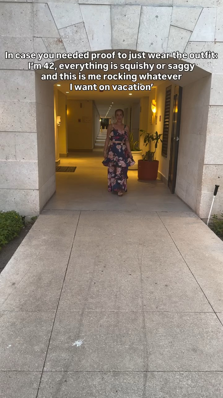 You don’t need to lose weight for vacation, you just need to find things you feel hot it! This set is stunning! I’d also wear it to a wedding! You can go braless in it but I have strapless on which I included! Wearing a medium. If you are in between sizes, you may want to size up.

#apronbelly #resortwear #girlstrip #midsizedress #floraldress #flowy 

 #LTKOver40 #LTKMidsize #LTKTravel