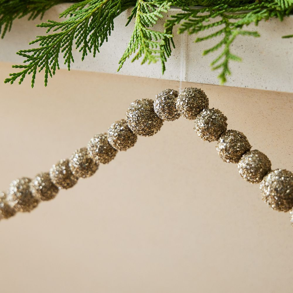 Gold Glitter Ball Garland | West Elm (US)