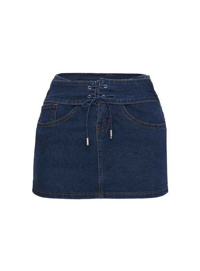 Popular Low Rise Mini Skirt Mid Blue Wash | Princess Polly US