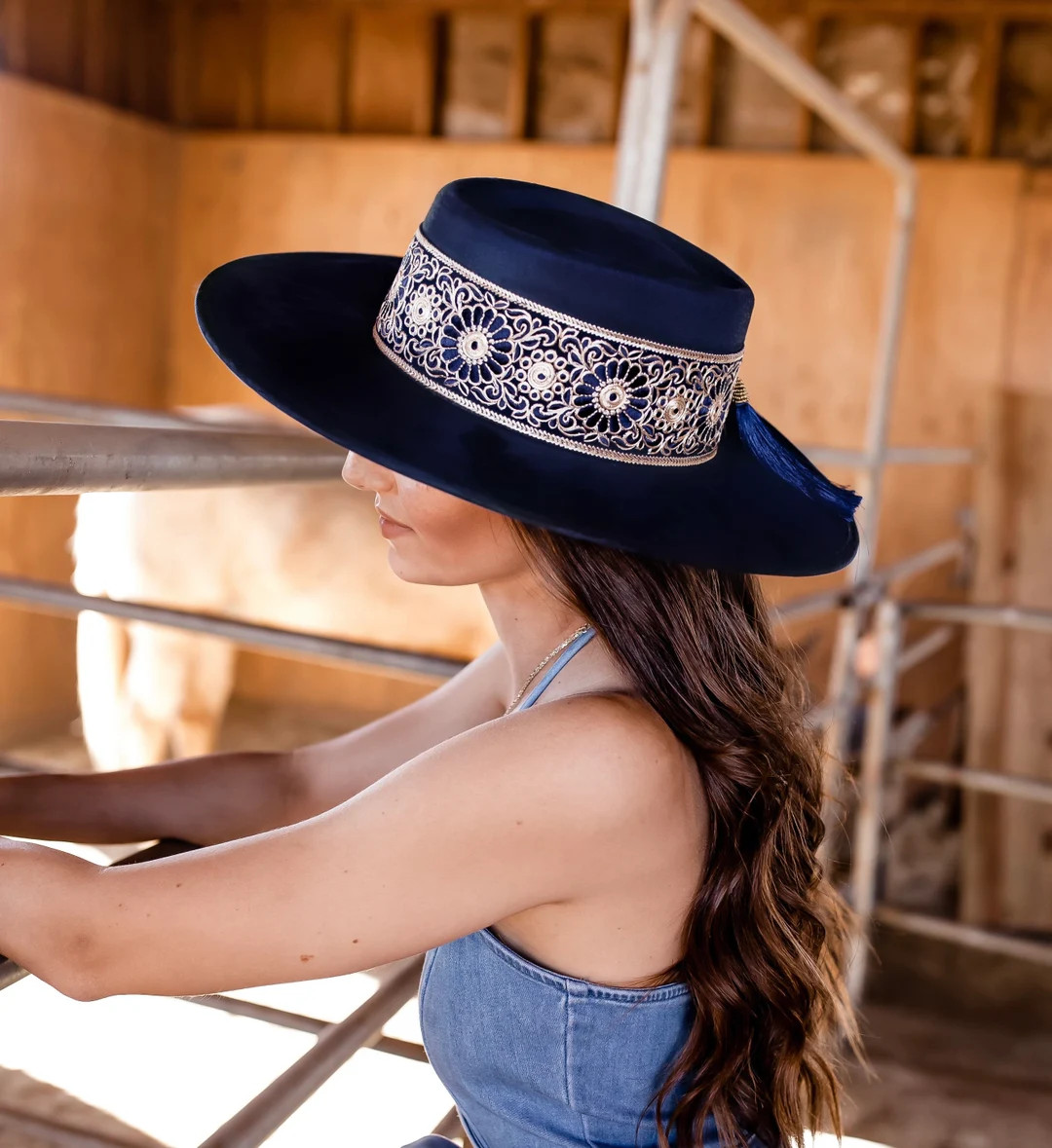 Boater Hat sydney in Midnight - Etsy | Etsy (US)