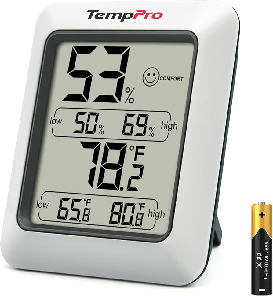 TempPro TP50 Digital Hygrometer Indoor Thermometer Room Thermometer and Humidity Gauge with Tempe... | Amazon (US)
