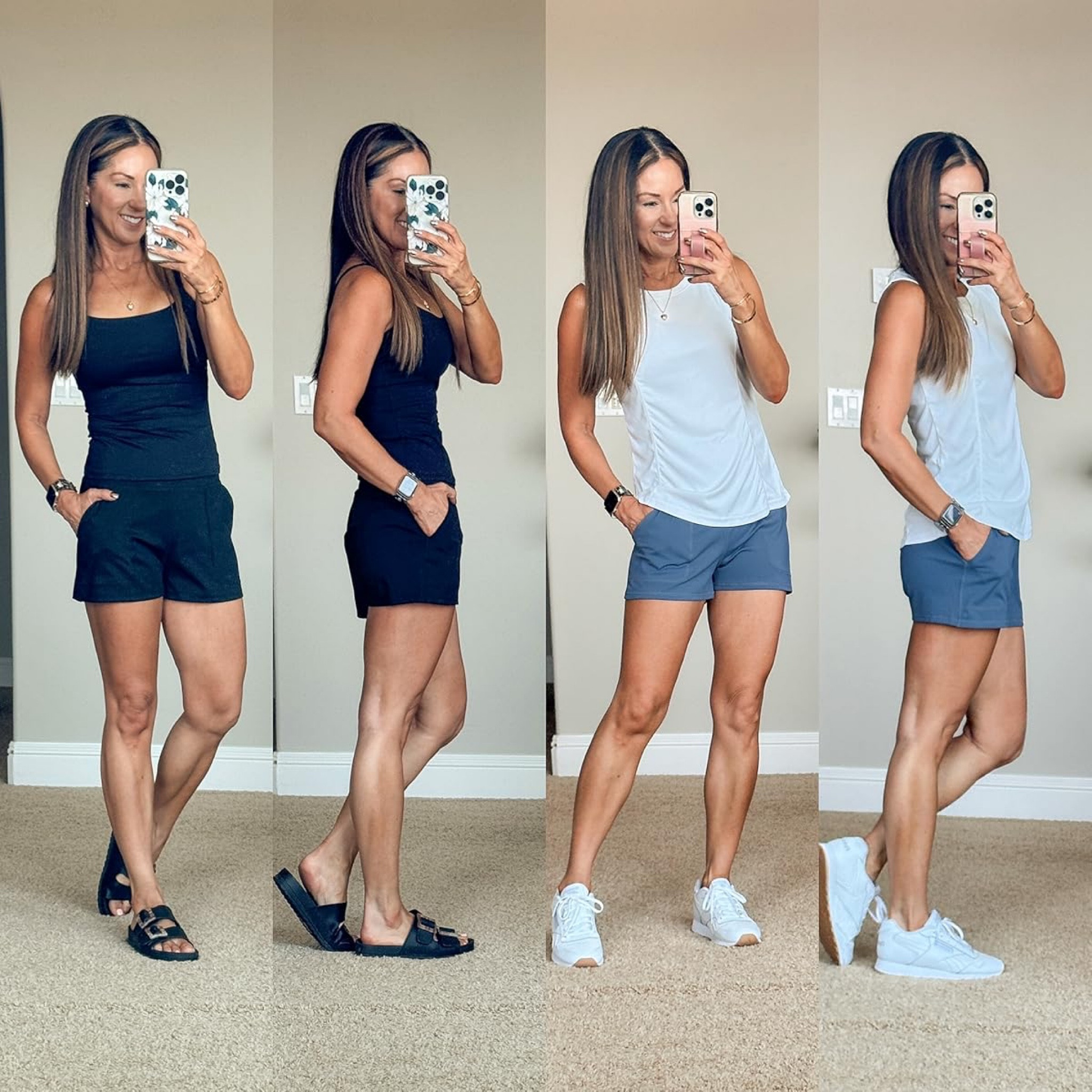 Lazy Outfit Ideas 

I am wearing a size XS in everything- TTS. I recommend going a 1/2 size up on the sneakers 

Gym shorts  athletic wear  athleisure  women's fashion  ageless  elevated casual  everyday wear  petite  petite friendly  EverydayHolly

#LTKActive #LTKFitness #LTKStyleTip