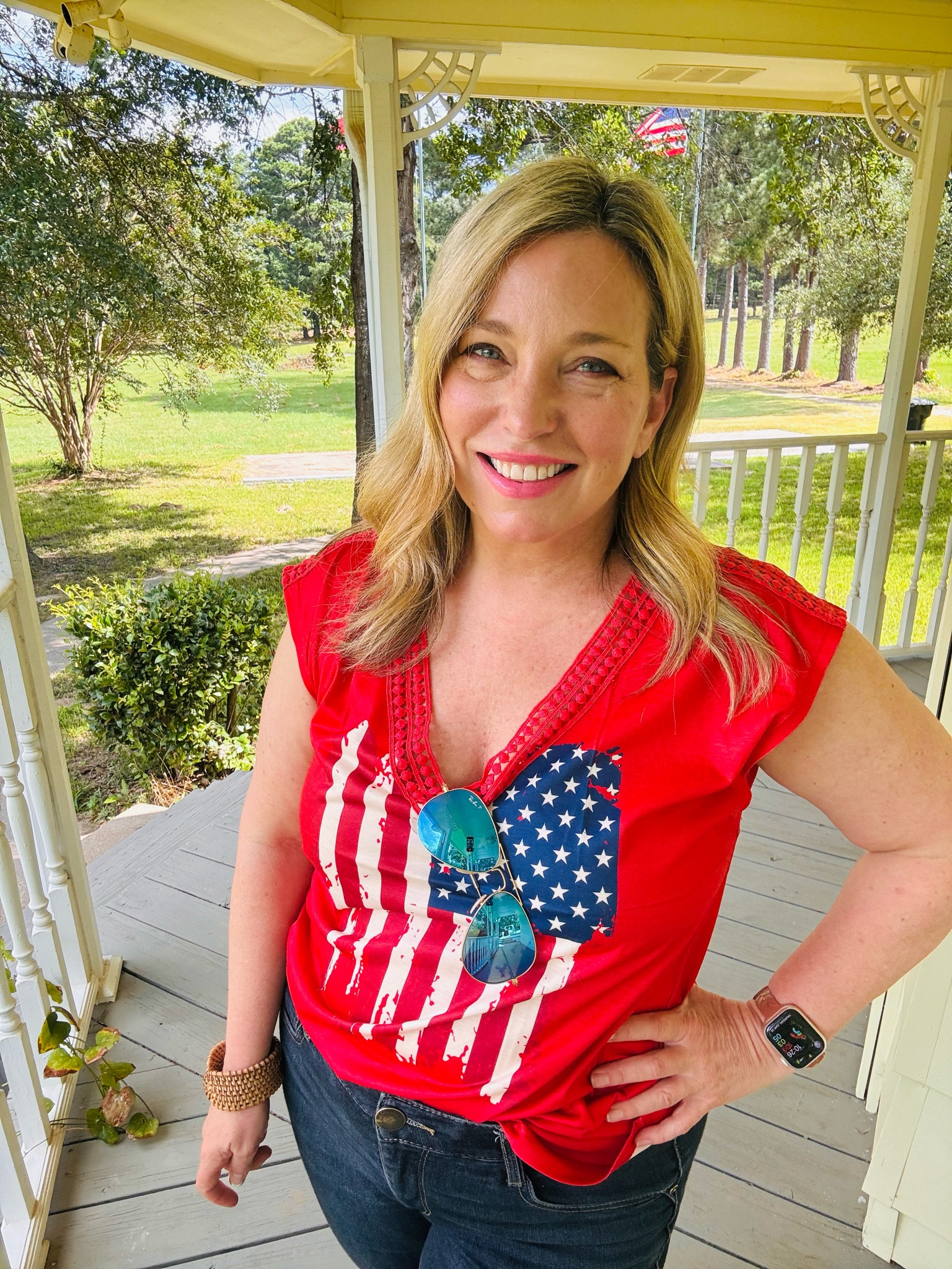This 4th of July outfit is cute and cool! 

#LTKSeasonal #LTKSummerSales #LTKOver40