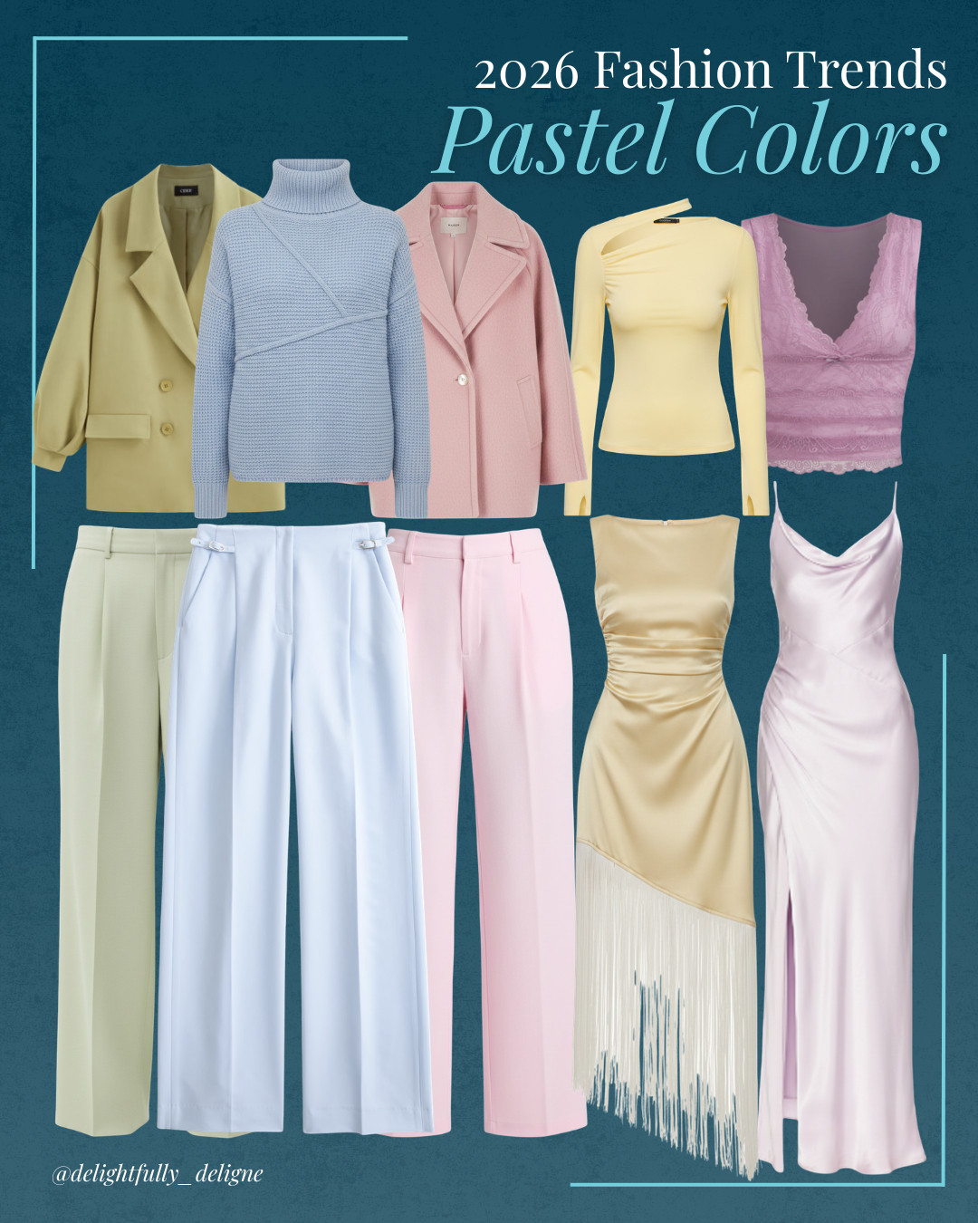 Pastel colors are shaping the 2026 fashion trend landscape, offering a refined, soft palette that balances minimalism with a fresh, modern elegance. 

 #LTKootd #LTKSeasonal #LTKOver40