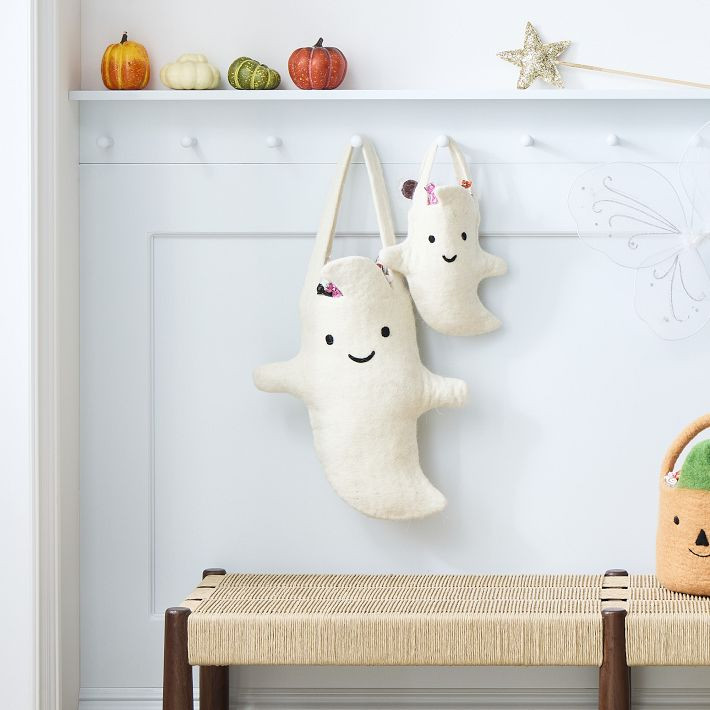 Halloween Felt Ghost Treat Bucket | West Elm (US)