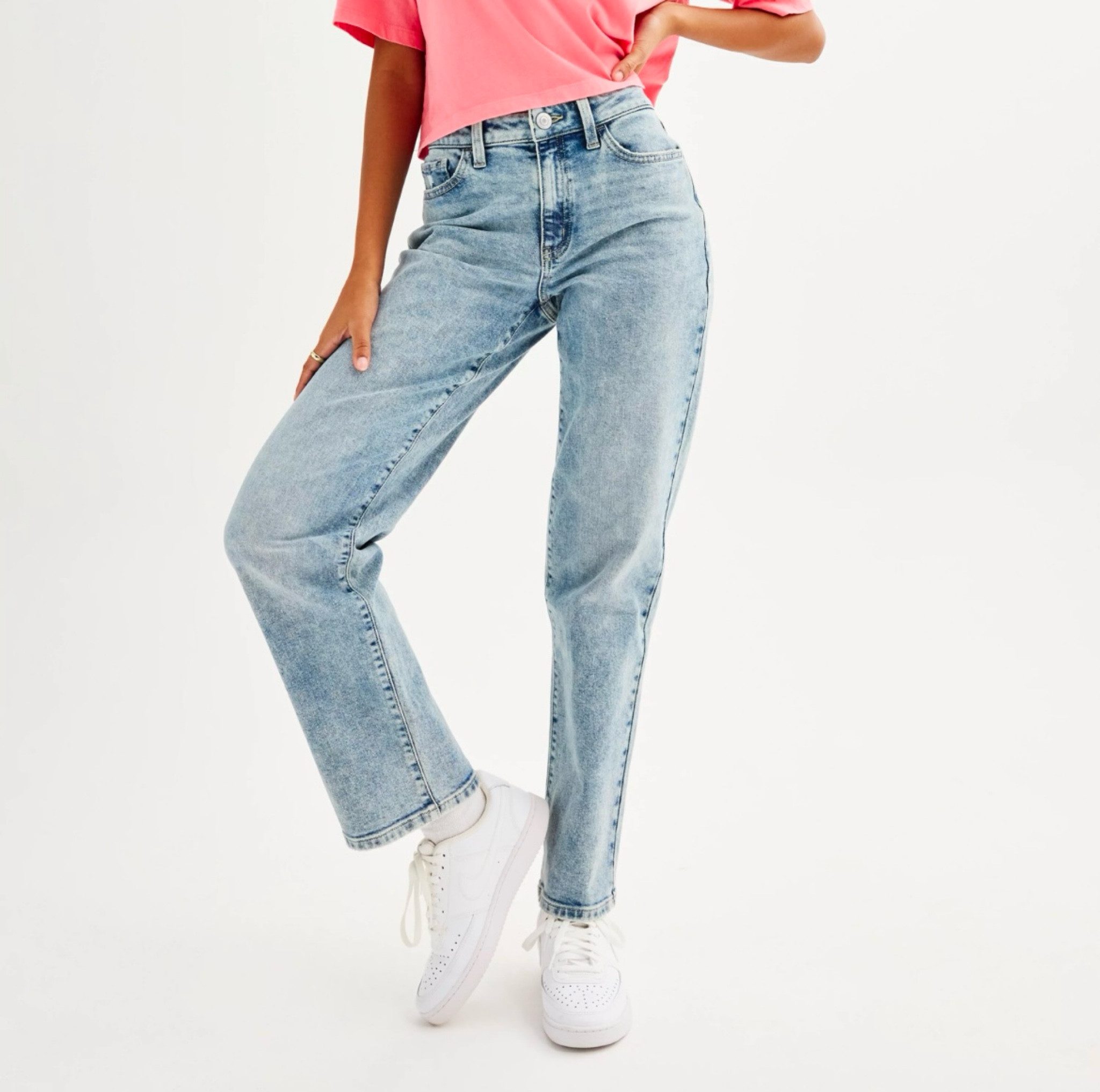 The most perfect pair of jeans 😍 

90's. Mom jeans. High rise. Denim. Distressed. 90's high rise straight jeans. Under $50. LTKStyle. 

#LTKFindsUnder50 #LTKStyleTip