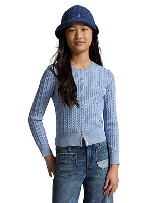 Girls' 7-16 Mini-Cable Button Front Cardigan | Macy's