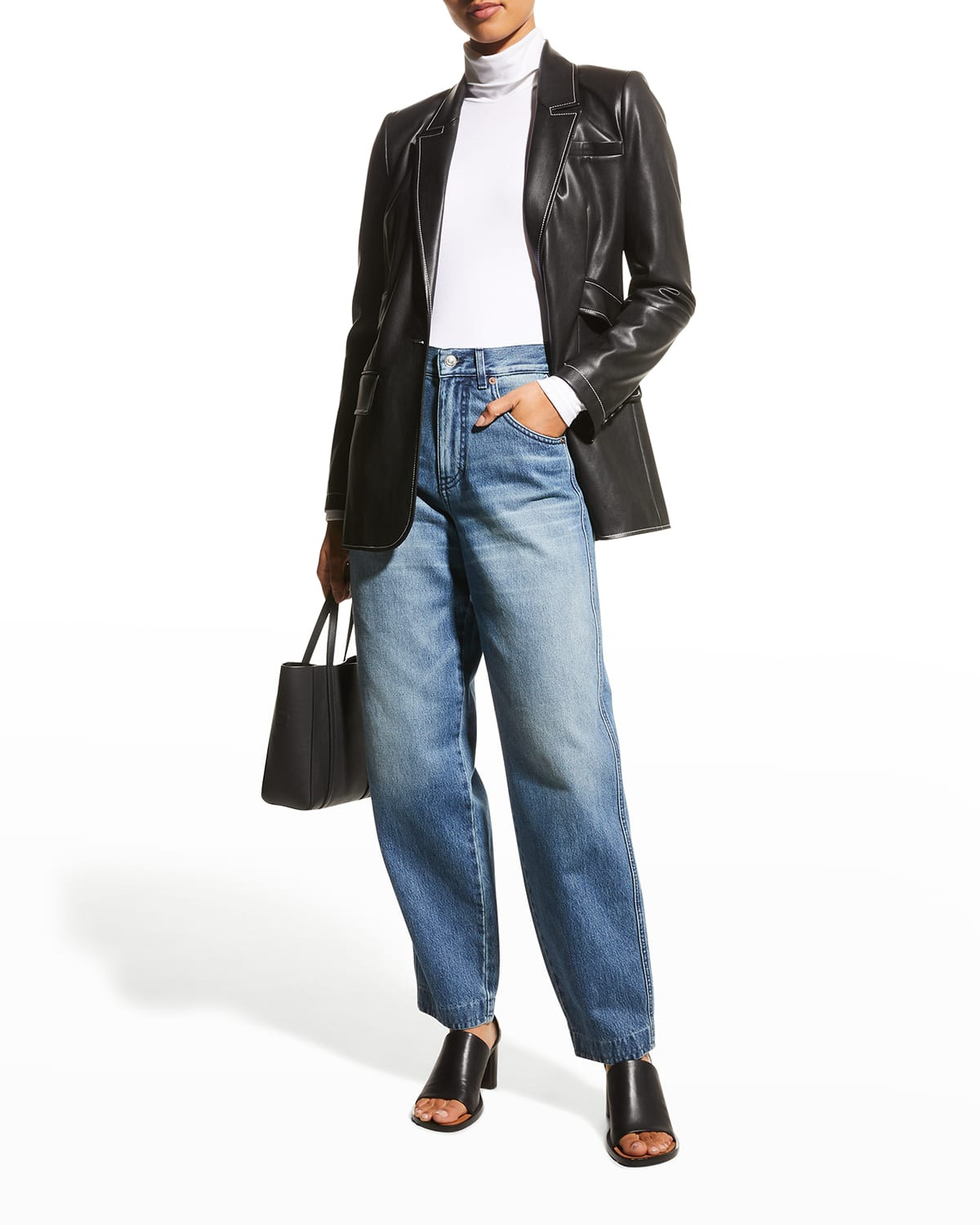 Pandora Vegan Leather Blazer | Neiman Marcus