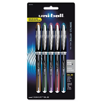 uni-ball VISION ELITE BLX Series Rollerball Pen .5 mm Assorted 5/ST 1832410 | Target