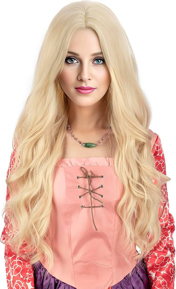 Long Blonde Curly Wig Cosplay,Long Blonde Wig Wavy,Halloween Costume Wigs For Women | Amazon (US)