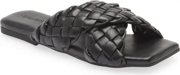 Open Edit Opal Woven Crisscross Slide Sandal | Nordstrom | Nordstrom