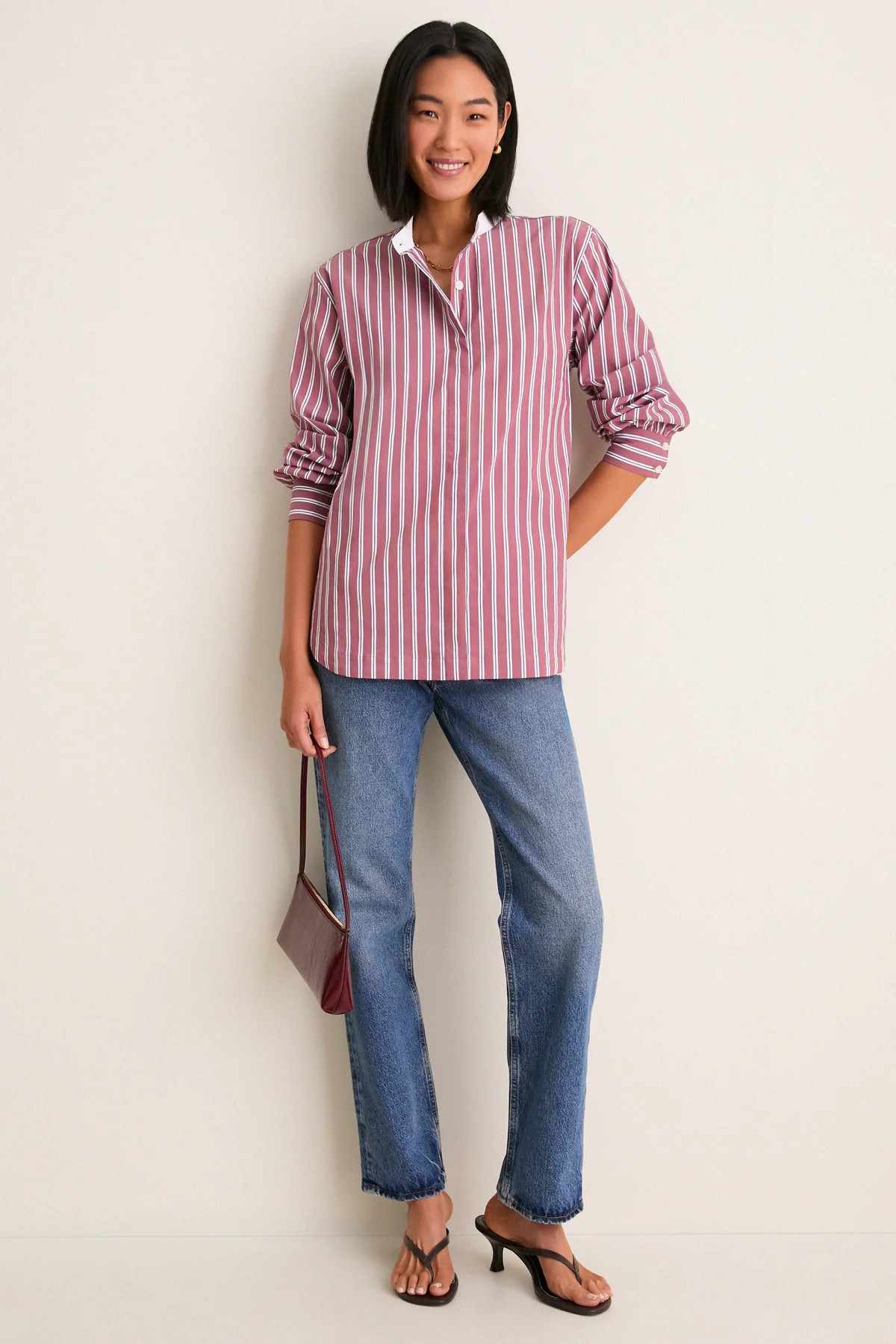 Port Stripe Camelot Collar Tunic | Tuckernuck (US)