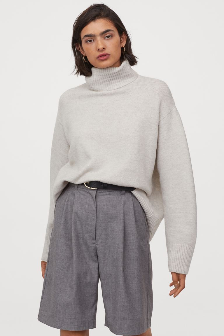 Knitted polo-neck jumper | H&M (UK, MY, IN, SG, PH, TW, HK)
