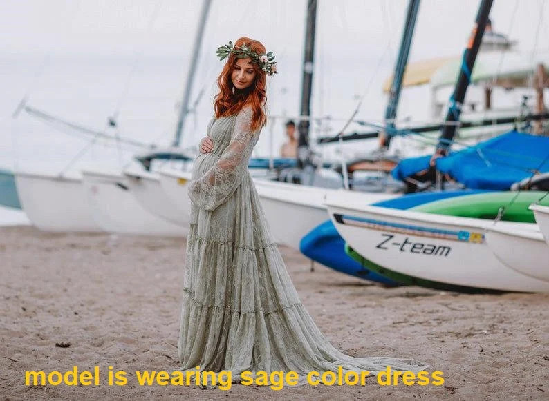 Lace Maternity Gown Bohemian Style for Baby Shower, Photo Shoot and Wedding-boho Maternity Dress ... | Etsy (US)