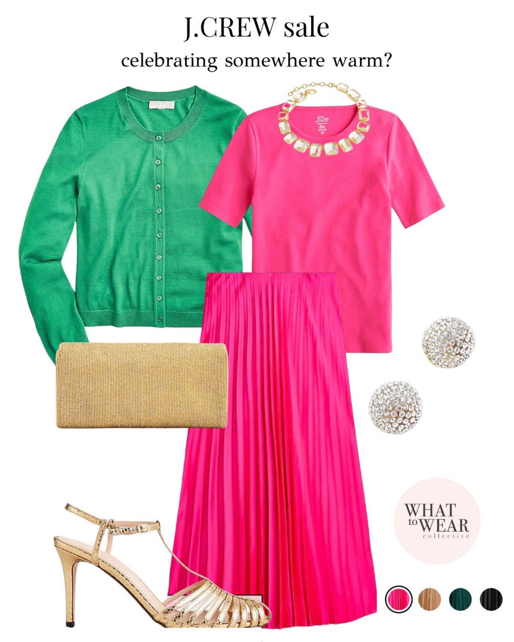 Bold colors + bling are always fun for your special occasions.

This versatile combination is especially perfect for warmer climates. #jcrew #holidayoutfit

#LTKCyberweek #LTKHoliday #LTKSeasonal