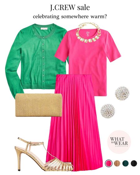 Bold colors + bling are always fun for your special occasions.

This versatile combination is especially perfect for warmer climates. #jcrew #holidayoutfit

#LTKCyberweek #LTKHoliday #LTKSeasonal