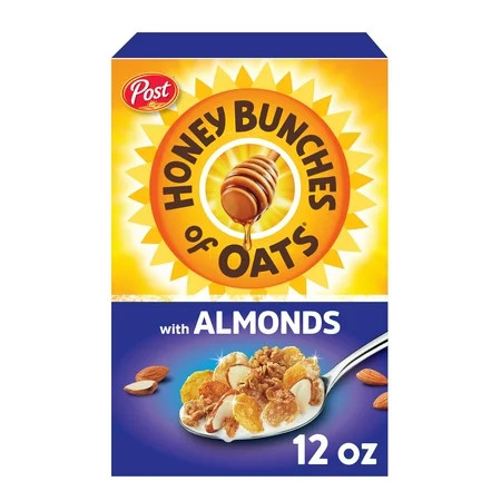 Post Honey Bunches of Oats with Almonds Breakfast Cereal 12 OZ Box | Walmart (US)