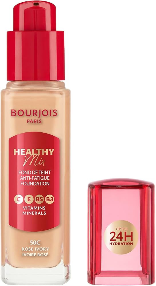 Bourjois Fond de Teint Healthy Mix, Teint Frais, Complexe de Vitamines C,E, B5 & B3, Longue Tenue... | Amazon (FR)