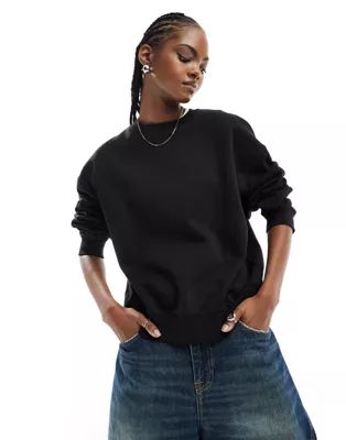 Weekday Essence sweatshirt in black | ASOS (Global)