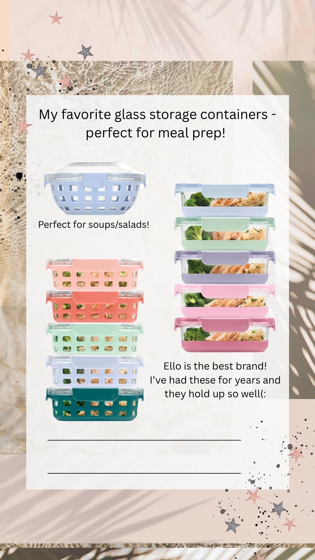 The best glass meal prep containers! So durable and hold up well. 