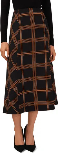 Halogen® Plaid Midi Skirt | Nordstrom | Nordstrom
