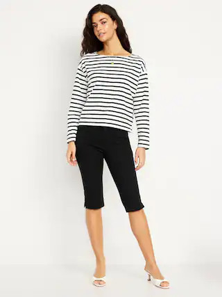 Extra High-Waisted Polished Pixie Capri Pants | Old Navy (CA)