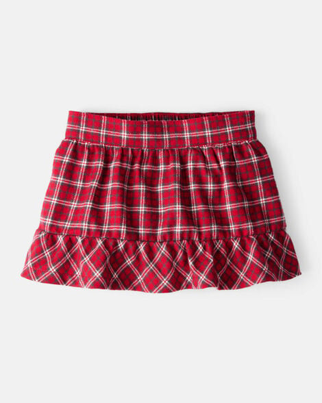 Carter's Baby Girls Girl Plaid Cotton Skort - Red 12M Red | Carter's Inc