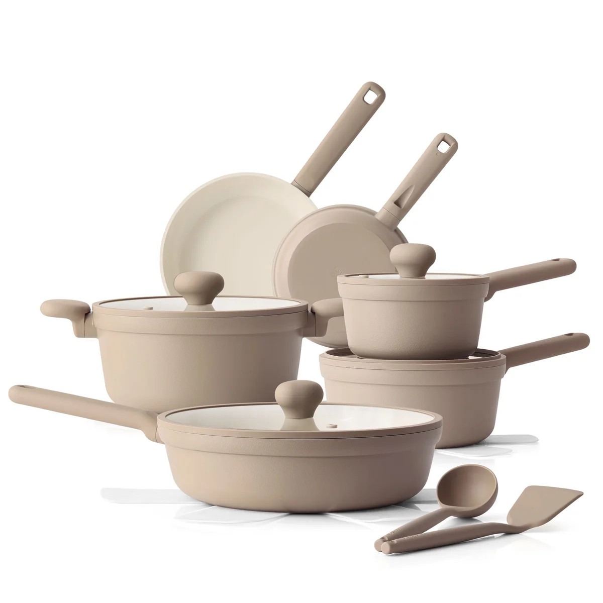 SENSARTE Ceramic Cookware Sets, 17-Piece, Non-Toxic Healthy Non Stick, PFAS PTFE PFOA PFOS Free | Wayfair North America