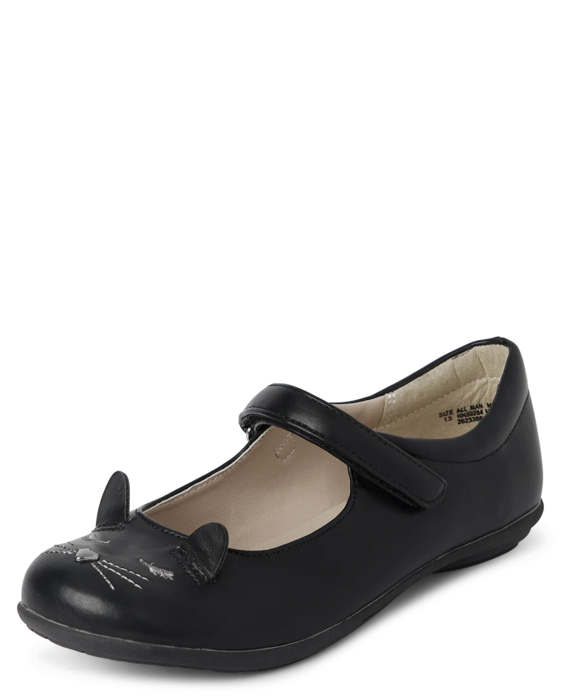 Girls Embroidered Cat Mary Jane Shoes - black | The Children's Place