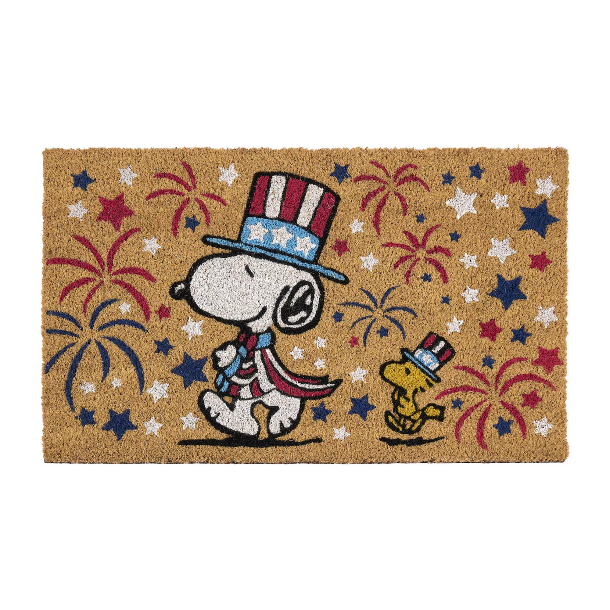 Peanuts Snoopy and Woodstock Patriotic Coir Door Mat 18" x 30" | Kohl's