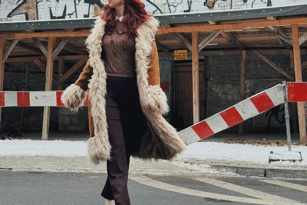 Women's Brown Sheepskin Suede Leather Coat–handmade Penny Lane Shearling Trench, Vintage Afghan... | Etsy (US)