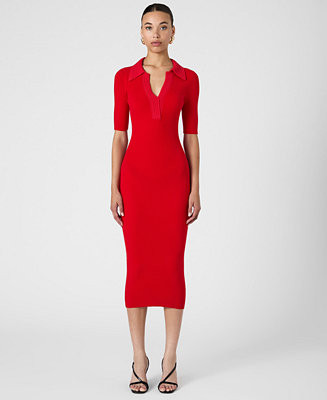 French Connection Women's Cosysoft V-Neck Midi Dress - Macy's | Macy's